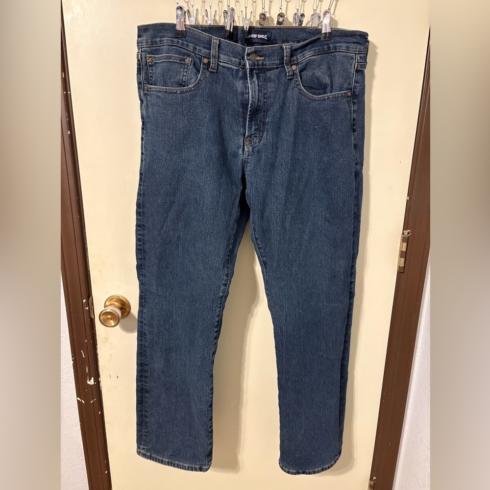 Lands' End straight-leg jeans 36x30 lined